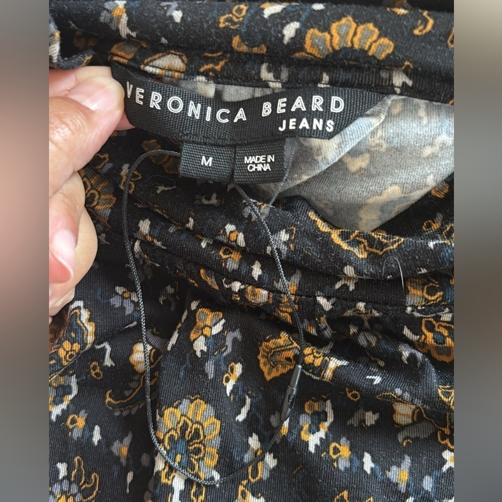 NWOT Veronica Beard Gretna Paisley Print Mini Dress Ruched Floral Brown Size M - Picture 6 of 7